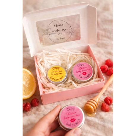 Lūpų balzamų kompletukas pavasariui